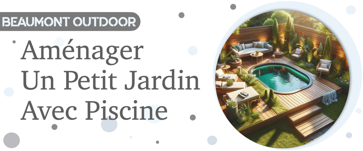 Aménagement petit jardin piscine.