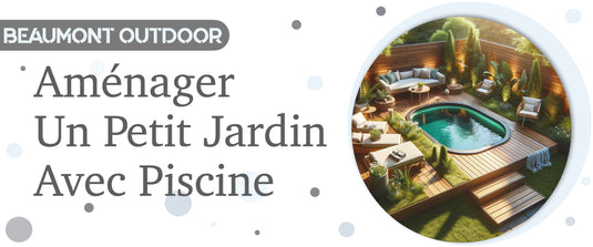 Aménagement petit jardin piscine.
