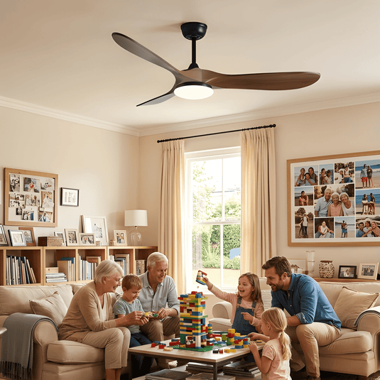 Ventilateur de plafond Maverick avec éclairage, télécommande et moteur DC