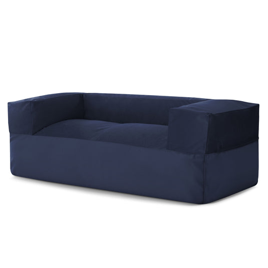 Canapé Pouf en Velours Bleu Marine