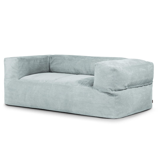 Canapé Pouf en Velours Côtelé Vert d'eau
