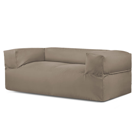 Canapé Pouf Exterieur Marron Beige