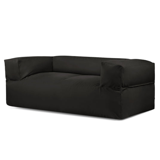 Canapé Pouf Exterieur Noir Profond