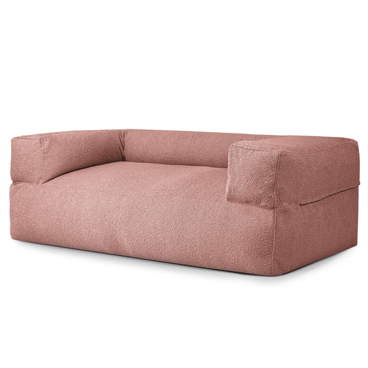 Canapé Pouf Mouton Rose Taupe
