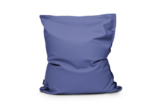 Coussin Pouf Cuir Bleu de France