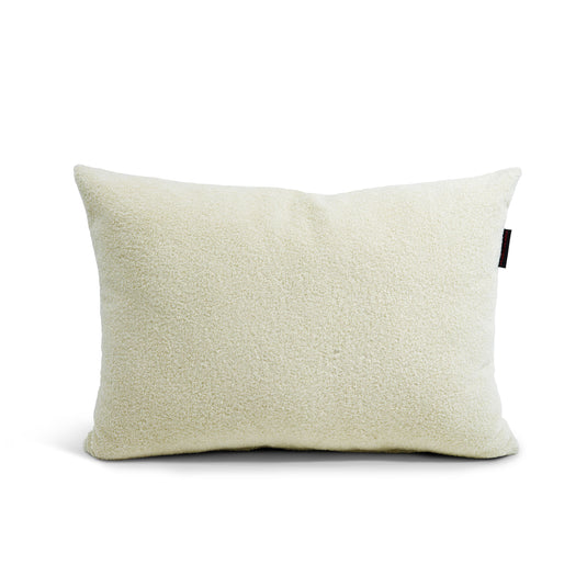 Coussin Pouf en Bouclette Blanc Cassé Beaumont Concept