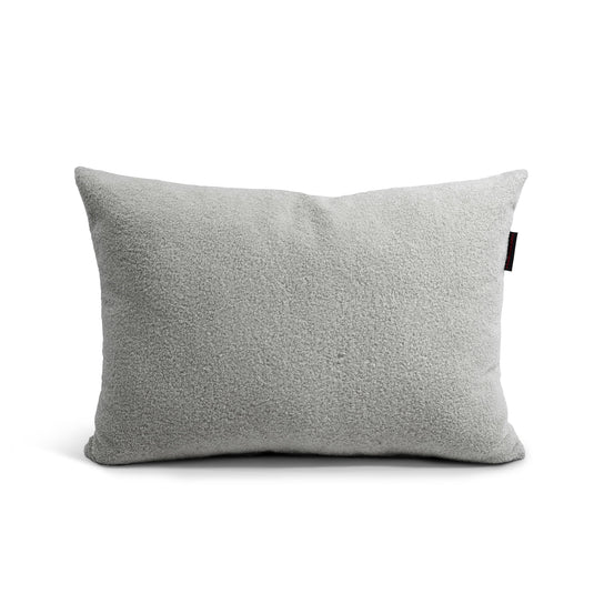 Coussin Pouf en Bouclette Gris Acier Beaumont Concept