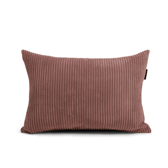Coussin Pouf en Velours Cotelé Rose Taupe Beaumont Concept