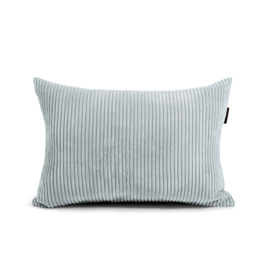Coussin Pouf en Velours Cotelé Vert d'eau Beaumont Concept
