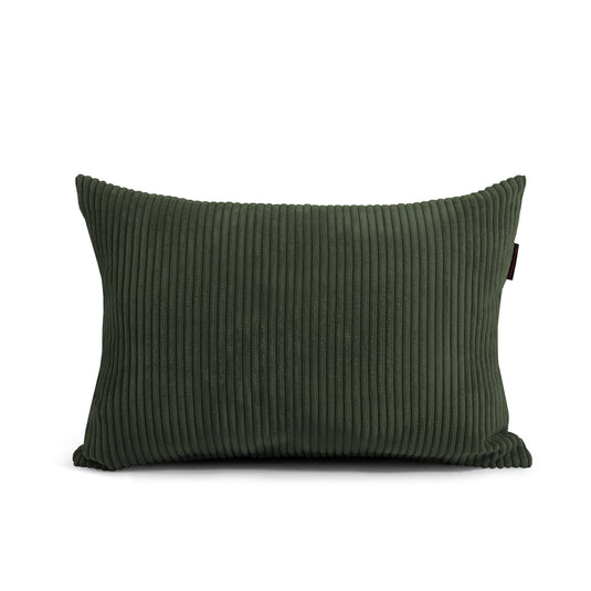 Coussin Pouf en Velours Cotelé Vert Forêt Beaumont Concept