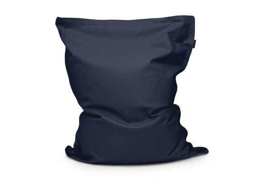 Coussin Pouf Géant Cuir Bleu Marine