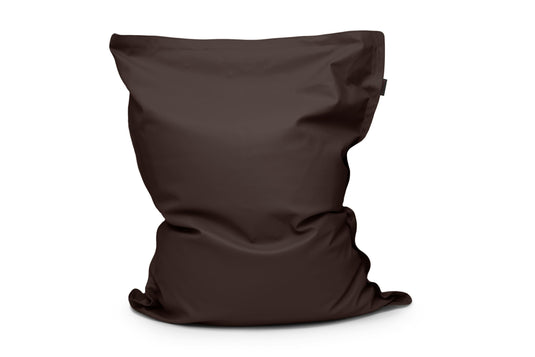 Coussin Pouf Géant Cuir Marron Chocolat