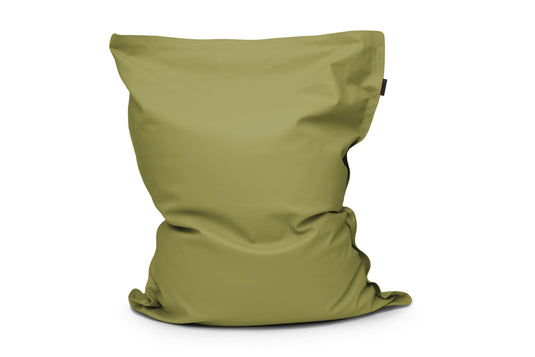 Coussin Pouf Géant Cuir Vert Kaki