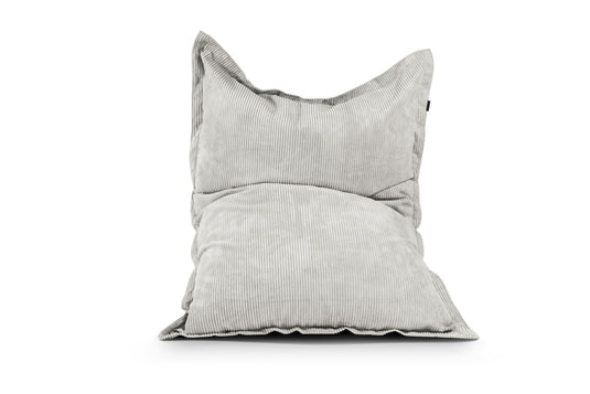 Coussin Pouf Géant Velours Côtelé Beige Crème