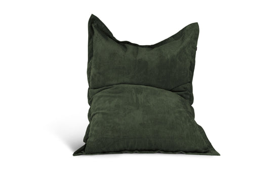 Coussin Pouf Géant Velours Côtelé Vert Forêt