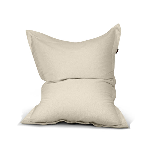 Coussin Pouf Mouton Beige Sable