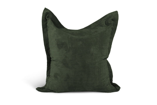Coussin Pouf Velours Côtelé Vert Forêt