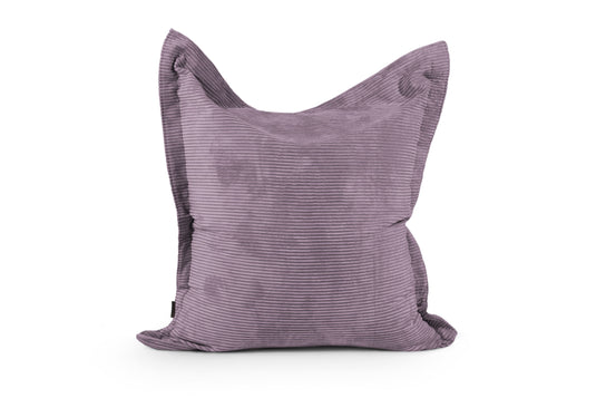 Coussin Pouf Velours Côtelé Violet Lavande