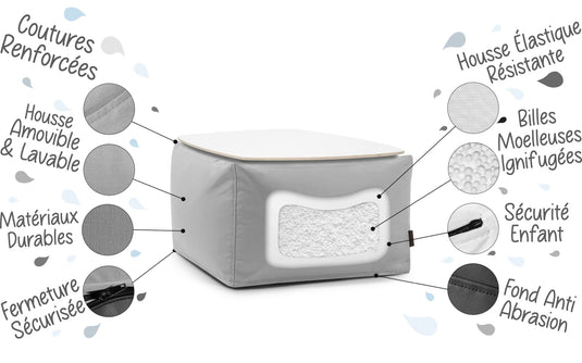 detail pouf table basse