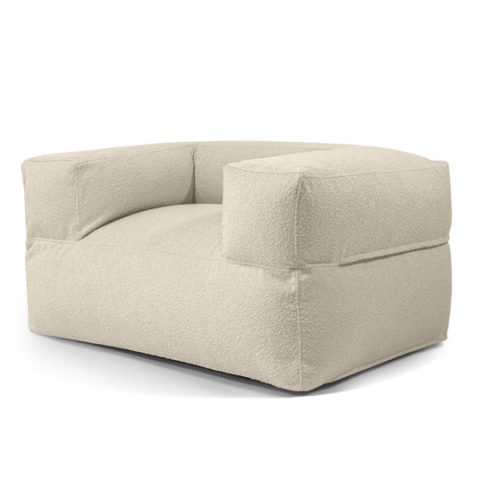 Fauteuil Pouf en Mouton Beige Sable