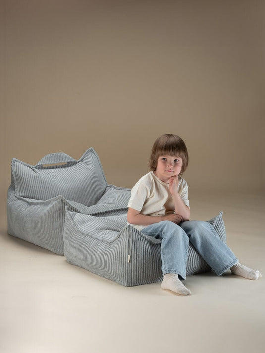 Fauteuil Pouf Enfant - Vert d'Eau