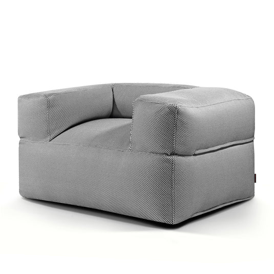 Fauteuil Pouf pour Piscine Noir et Blanc