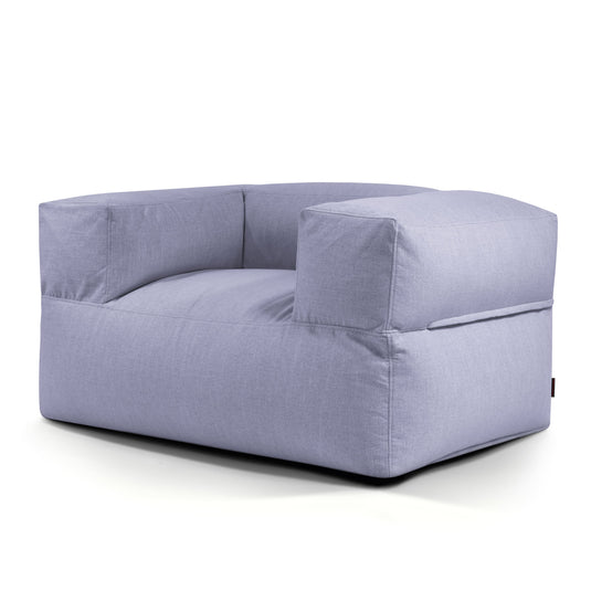 Fauteuil Pouf pour Salon Bleu Ardoise