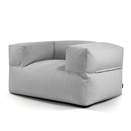 Fauteuil Pouf pour Salon Gris Perle