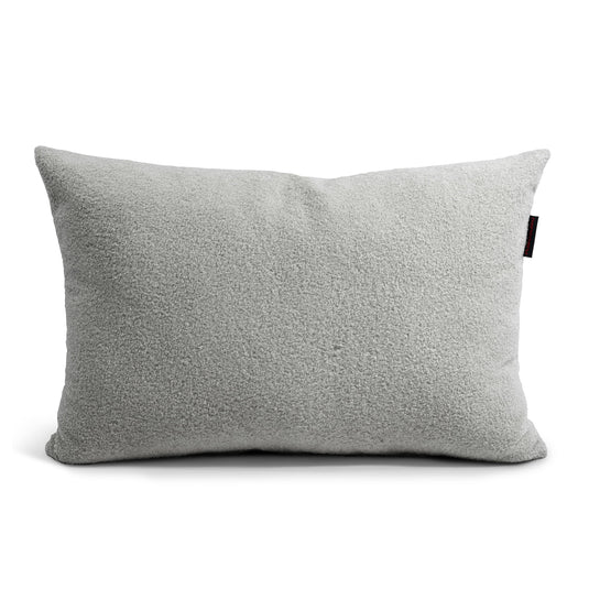 Gros Coussin Pouf en Bouclette Gris Acier Beaumont Concept