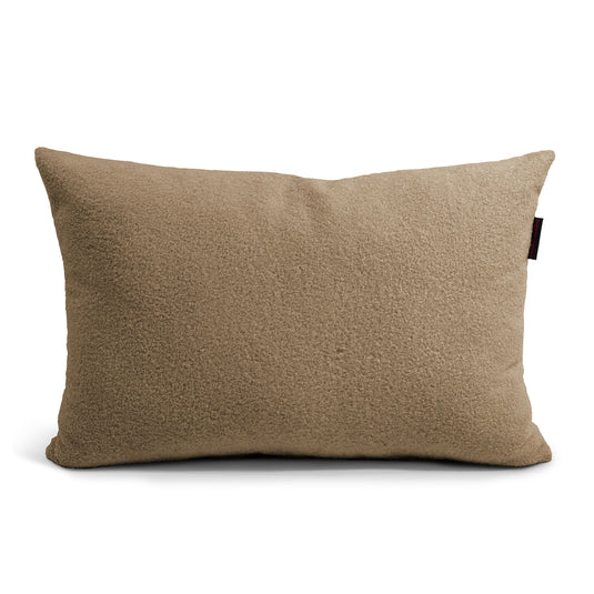 Gros Coussin Pouf en Bouclette Marron Noisette Beaumont Concept