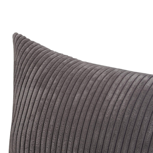 Gros Coussin Pouf en Velours Cotelé Beaumont Concept