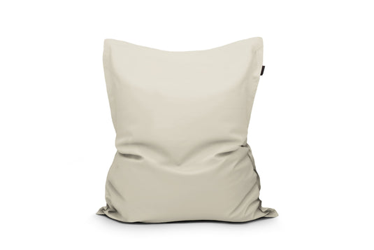 Gros Coussin Pouf Extérieur Beige Crème
