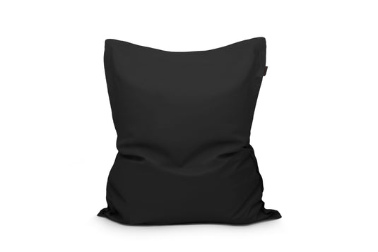 Gros Coussin Pouf Extérieur Noir Profond