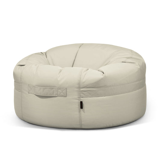 Gros Pouf Rond Exterieur Beige Crème