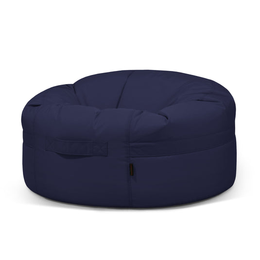 Gros Pouf Rond Exterieur Bleu Marine