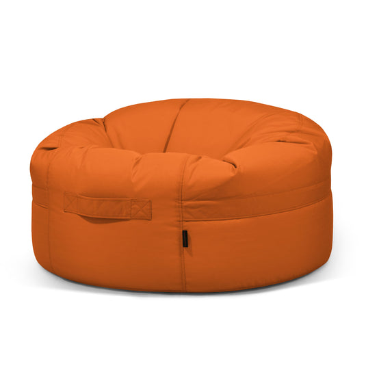 Gros Pouf Rond Exterieur Orange Mandarine