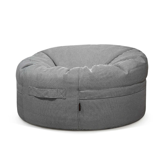 Gros Pouf Rond Piscine Noir et Blanc