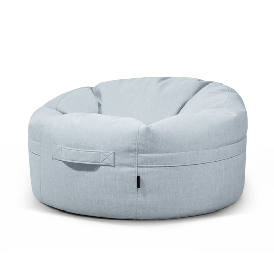 Gros Pouf Rond Salon Bleu Ciel