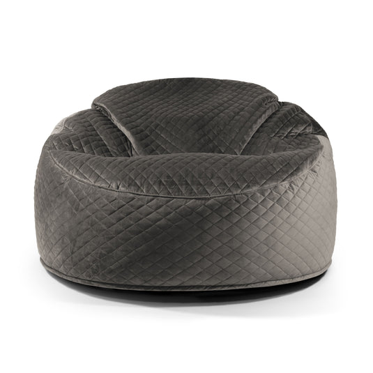 Housse de Pouf XXL en Velours Matelassé