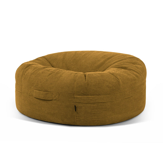 Housse Grand Pouf Rond Jaune Ocre