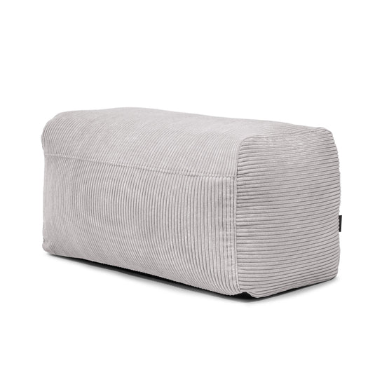 Housse Pouf Rectangulaire Gris Perle
