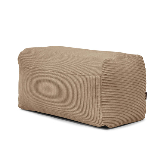 Housse Pouf Rectangulaire Marron Noisette