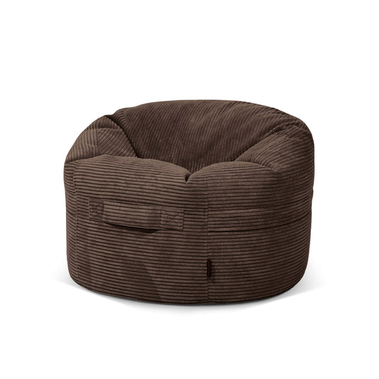 Housse Pouf Rond Marron Chocolat