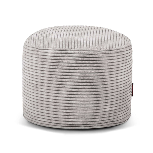 Housse pour Petit Pouf Rond Gris Perle