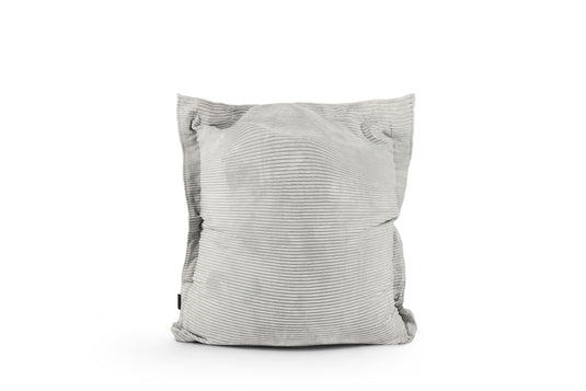 Petit Coussin Pouf Velours Cotelé Beige Crème