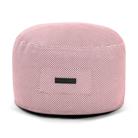 Petit Pouf de Jardin Rouge Bordeaux