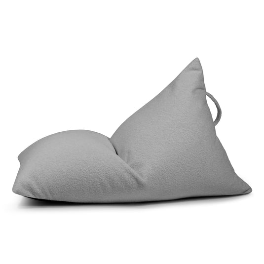 Petit Pouf Poire bouclette Gris Acier Beaumont Concept