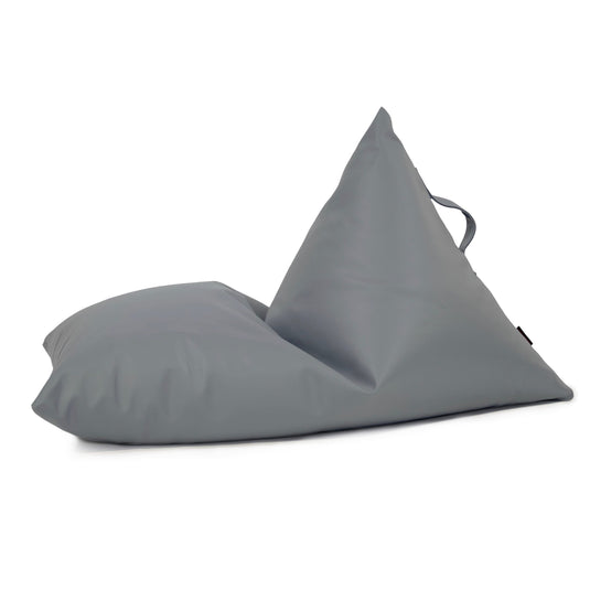 Petit Pouf Poire cuir Gris Acier Beaumont Concept