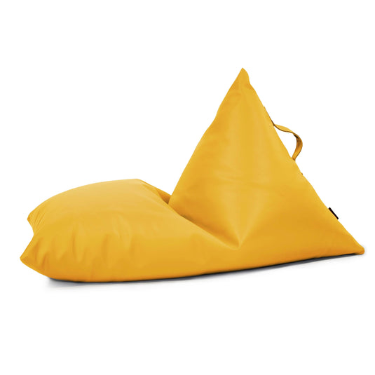 Petit Pouf Poire cuir Jaune Moutarde Beaumont Concept
