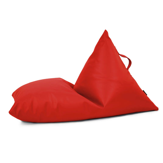 Petit Pouf Poire cuir Rouge Garance Beaumont Concept